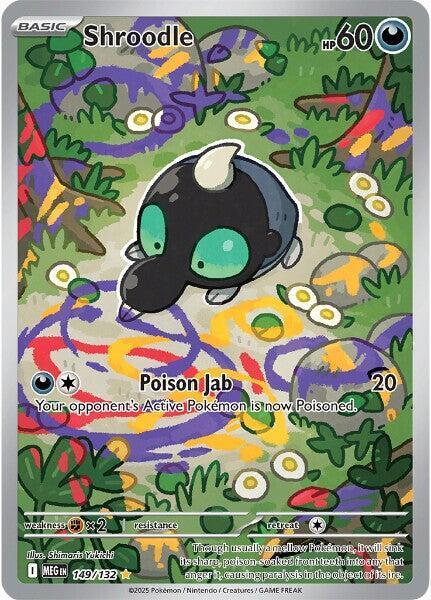 Shroodle 149/132 - Illustration Rare - Mega Evolution - Near Mint Pokemon Card