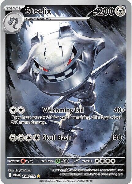 Steelix 150/132 - Illustration Rare - Mega Evolution - Near Mint Pokemon Card