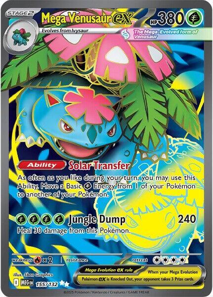 Mega Venusaur ex 155/132 - Full Art - Mega Evolution - Near Mint Pokemon Card