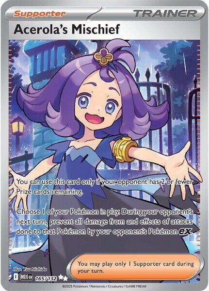Acerola’s Mischief 165/132 - Full Art - Mega Evolution - Near Mint Pokemon Card