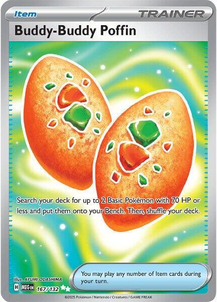 Buddy-Buddy Poffin 167/132 - Full Art - Mega Evolution - Near Mint Pokemon Card