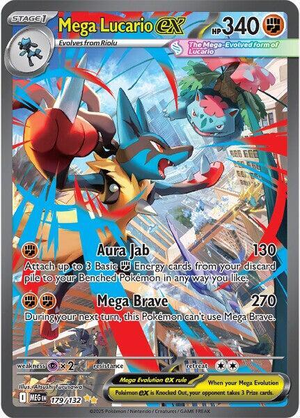 Mega Lucario ex 179/132 - Special Illustration Rare - Mega Evolution - Near Mint Pokemon Card
