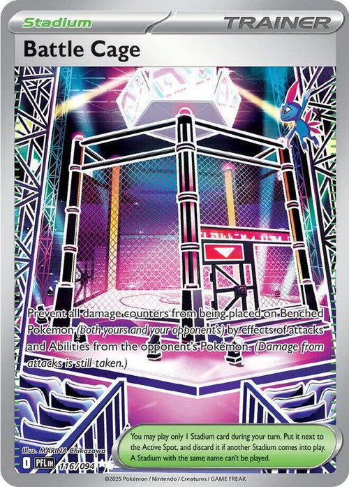 Battle Cage 116/094 - Full Art - Phantasmal Flames - Near Mint Pokemon Card