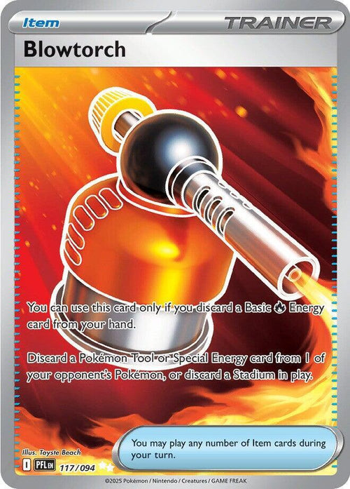 Blowtorch 117/094 - Full Art - Phantasmal Flames - Near Mint Pokemon Card