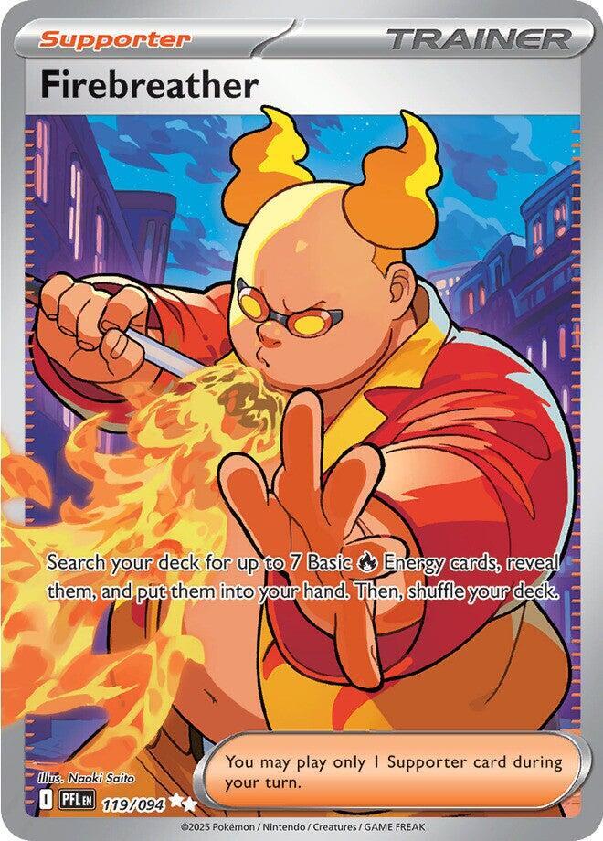 Firebreather 119/094 - Full Art - Phantasmal Flames - Near Mint Pokemon Card
