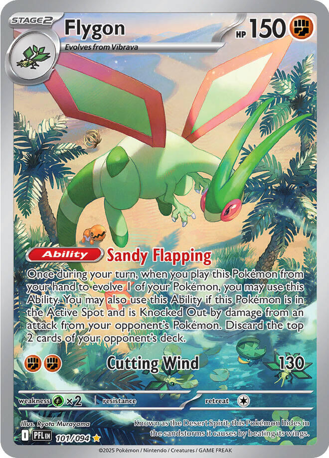 Flygon 101/094 - Illustration Rare - Phantasmal Flames - Near Mint Pokemon Card