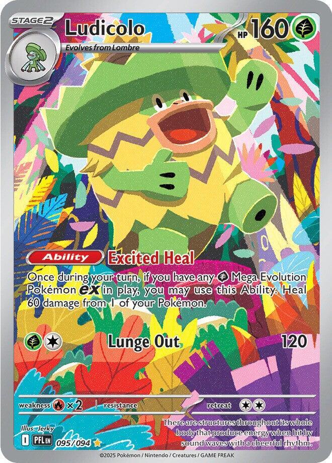 Ludicolo 095/094 - Illustration Rare - Phantasmal Flames - Near Mint Pokemon Card
