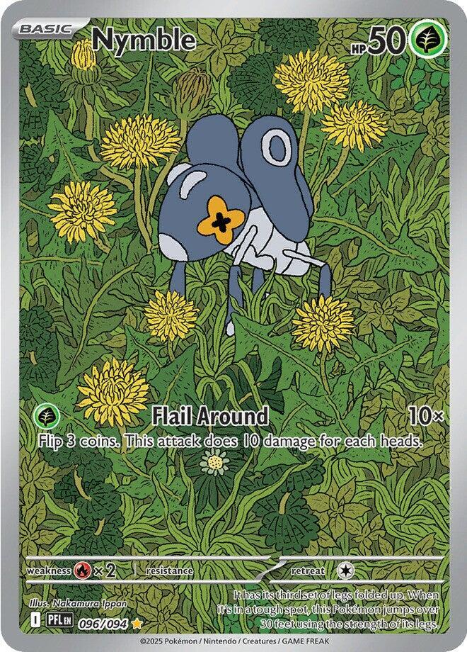 Nymble 096/094 - Illustration Rare - Phantasmal Flames - Near Mint Pokemon Card
