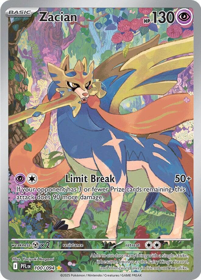 Zacian 100/094 - Illustration Rare - Phantasmal Flames - Near Mint Pokemon Card