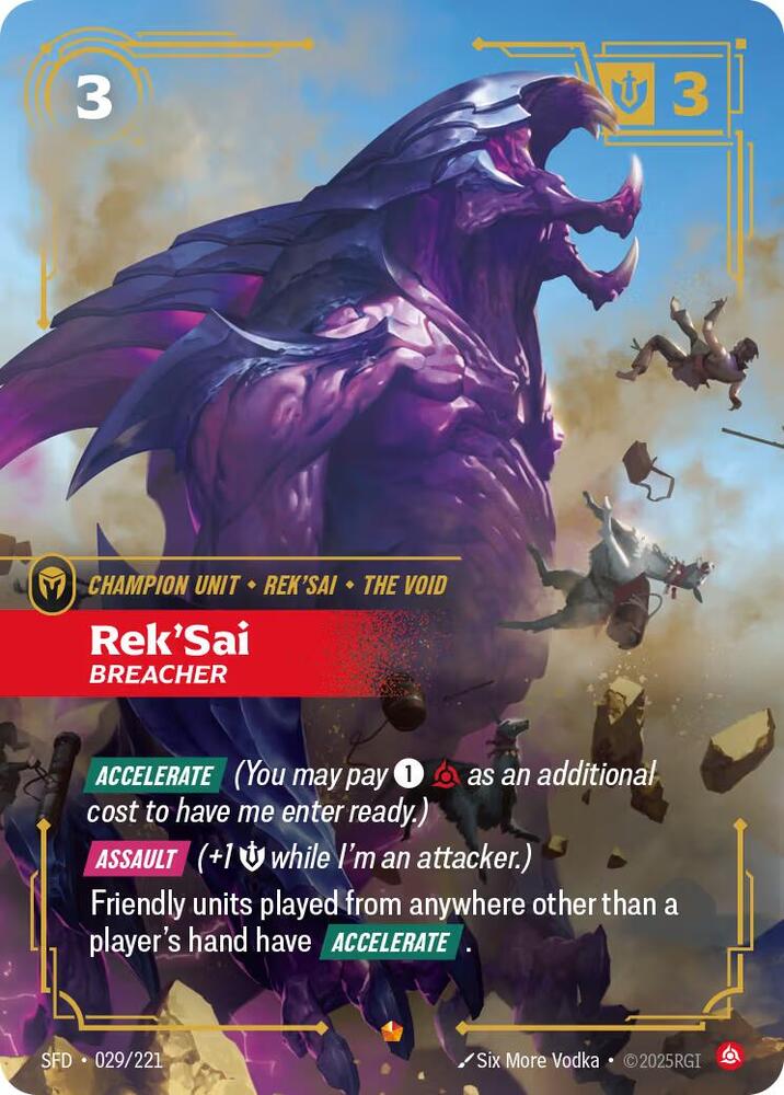 Rek'Sai, Breacher SFD-029 - Epic - Spiritforged - Near Mint Riftbound Card