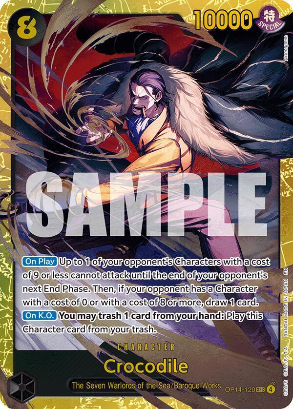 secret rare one piece card Crocodile - Secret Rare | The Azure Sea's Seven