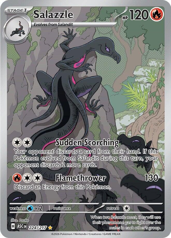 Salazzle 224/217 - Illustration Rare - Ascended Heroes - Near Mint Pokemon Card