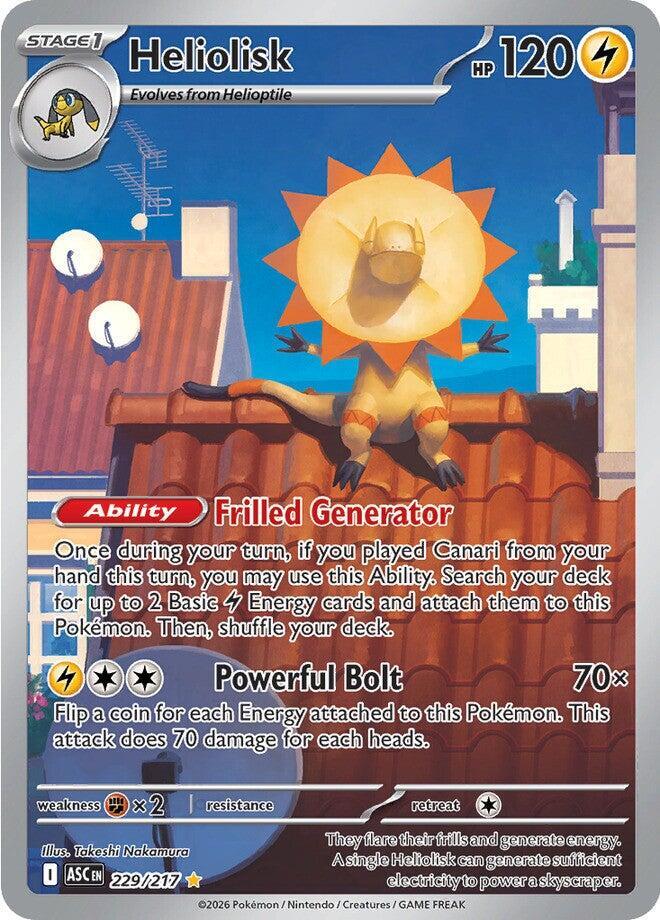 Heliolisk 229/217 - Illustration Rare - Ascended Heroes - Near Mint Pokemon Card
