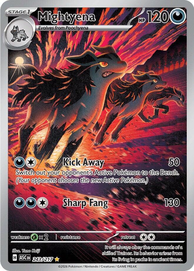 Mightyena 243/217 - Illustration Rare - Ascended Heroes - Near Mint Pokemon Card