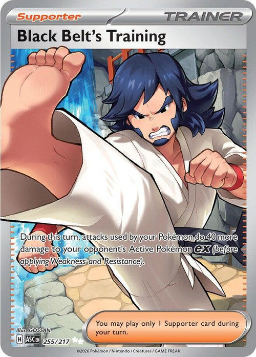 Black Belt’s Training 255/217 - Full Art - Ascended Heroes - Near Mint Pokemon Card