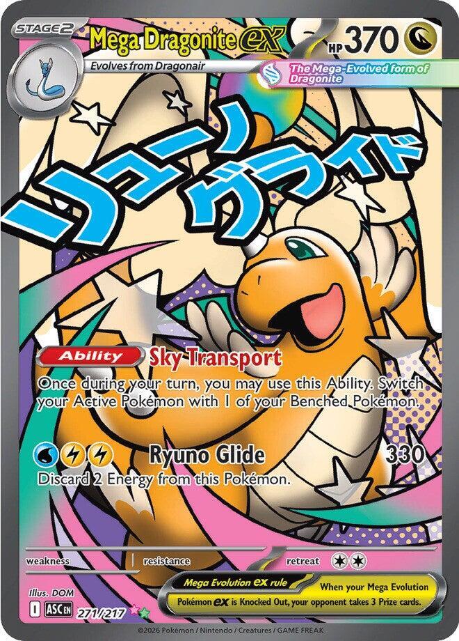Mega Dragonite ex 271/217 - Mega Attack Rare - Ascended Heroes - Near Mint Pokemon Card