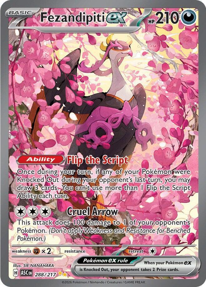 Fezandipiti ex 288/217 - Special Illustration Rare - Ascended Heroes - Near Mint Pokemon Card