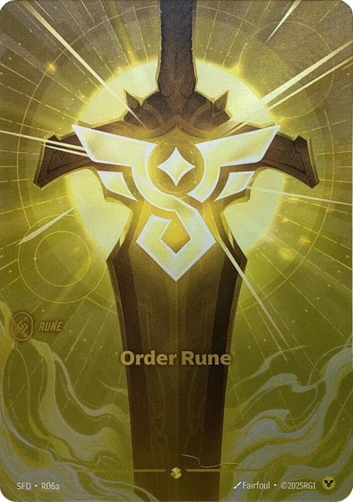 Order Rune SFD-R06A - Showcase - Spiritforged - Near Mint Riftbound Card