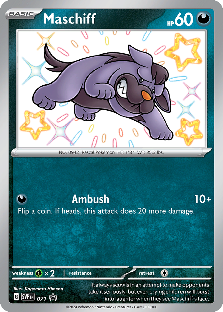 Maschiff SVP071 - Pokemon Promo - Near Mint Pokemon Card