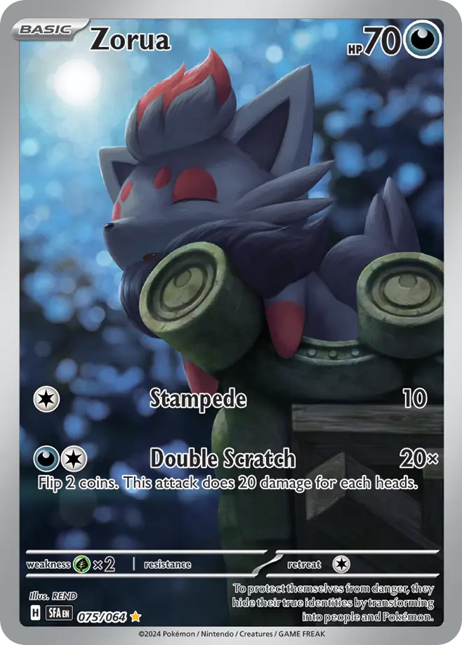 Zorua 075/064 - Illustration Rare - Shrouded Fable - Near Mint Pokemon Card