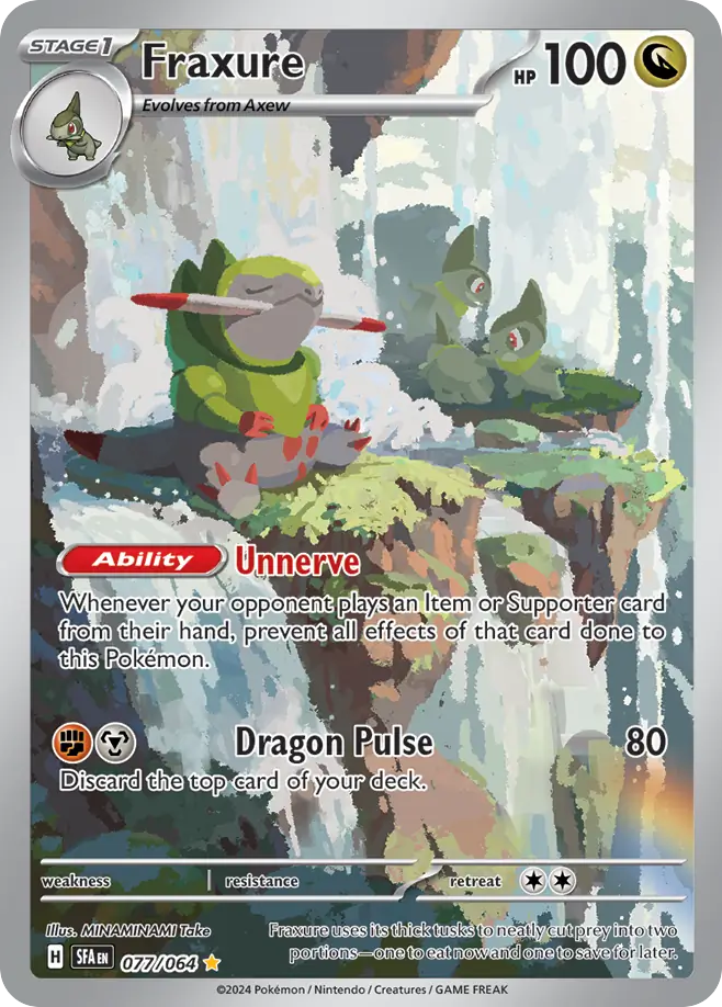 Fraxure 077/064 - Illustration Rare - Shrouded Fable - Near Mint Pokemon Card