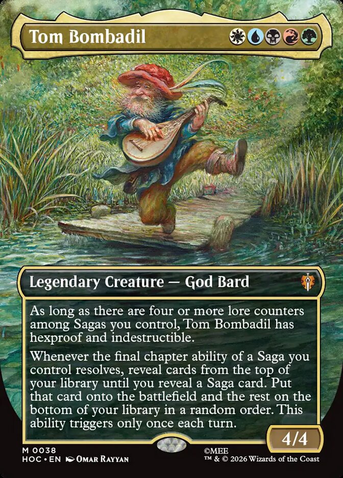 Tom Bombadil HOC-038 - Borderless - The Hobbit Commander - Near Mint Magic: The Gathering Card