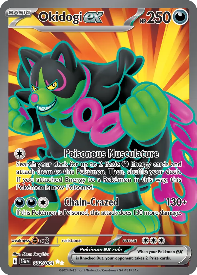 Okidogi ex 082/064 - Full Art - Shrouded Fable - Near Mint Pokemon Card