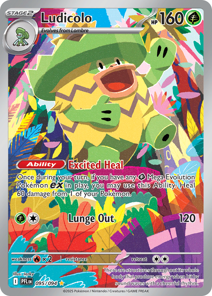 Ludicolo 095/094 - Illustration Rare - Phantasmal Flames - Near Mint Pokemon Card