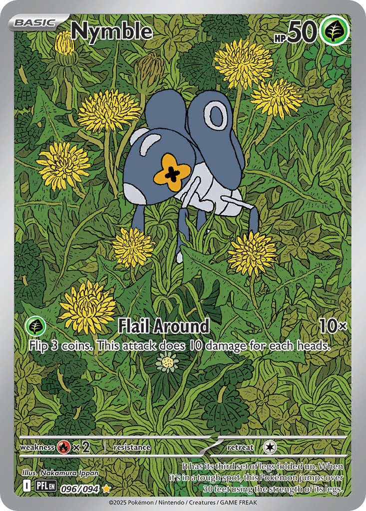 Nymble 096/094 - Illustration Rare - Phantasmal Flames - Near Mint Pokemon Card