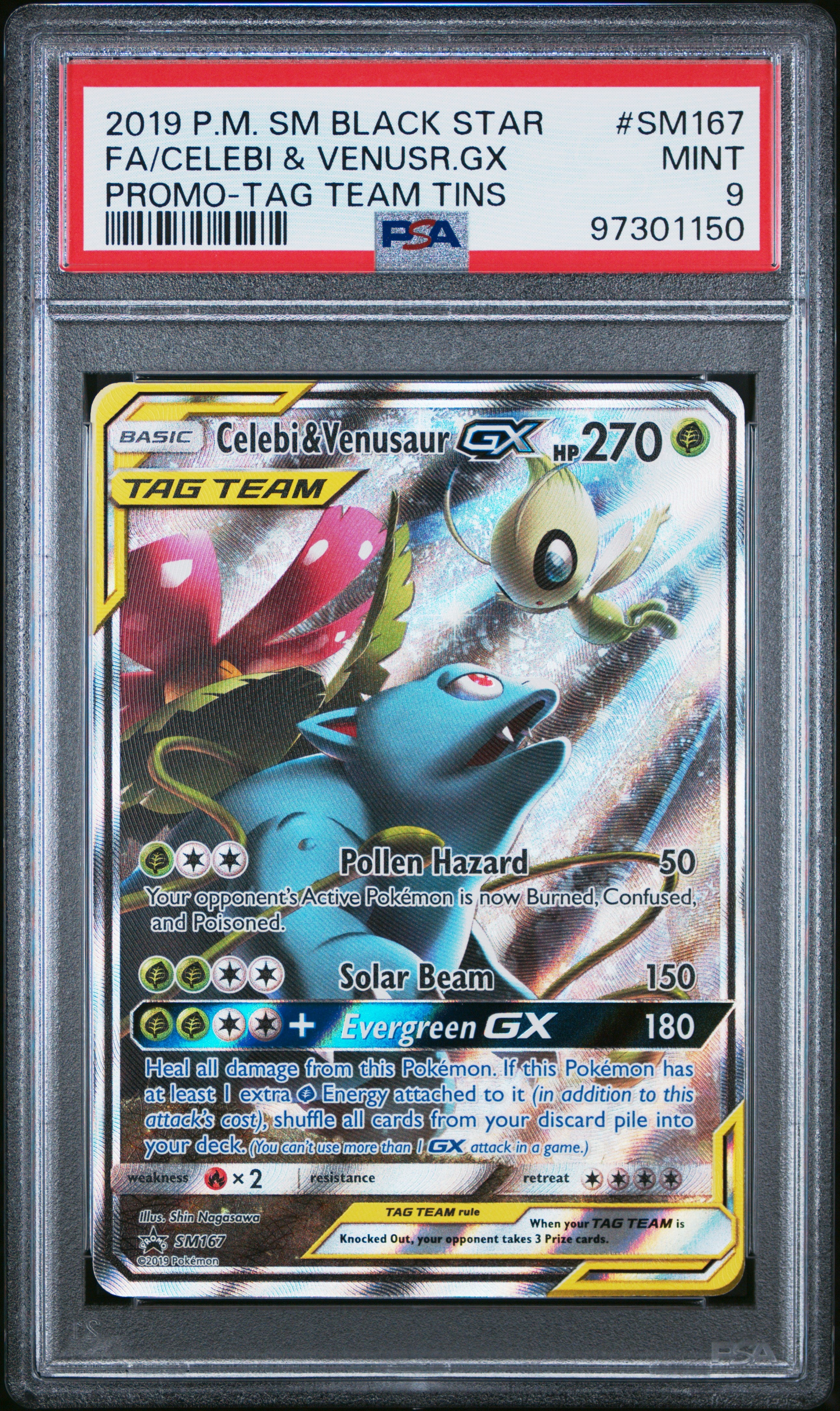 Celebi & Venusaur PSA 9 Front - Black Star Promo