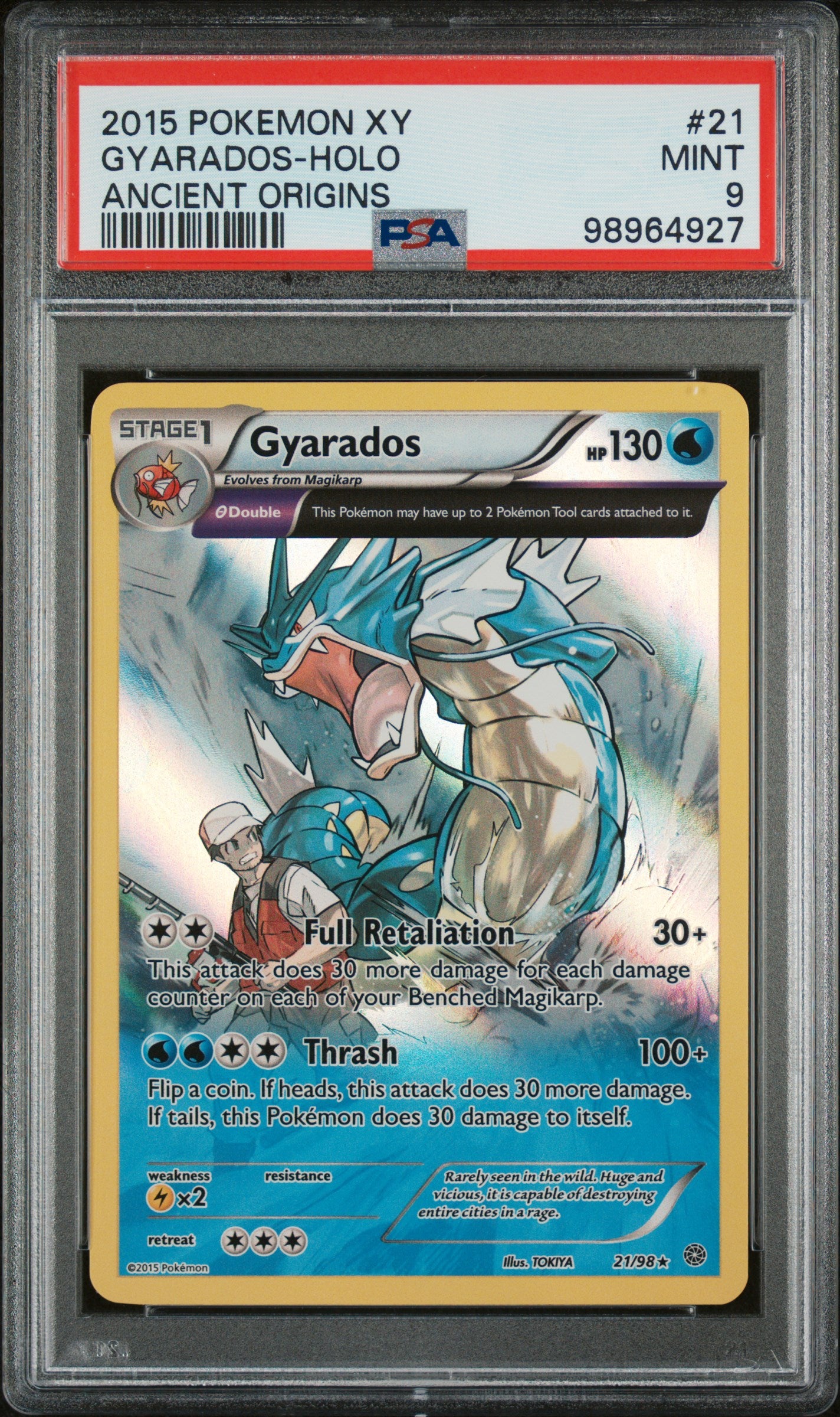 Gyarados PSA 9 Front - Ancient Origins