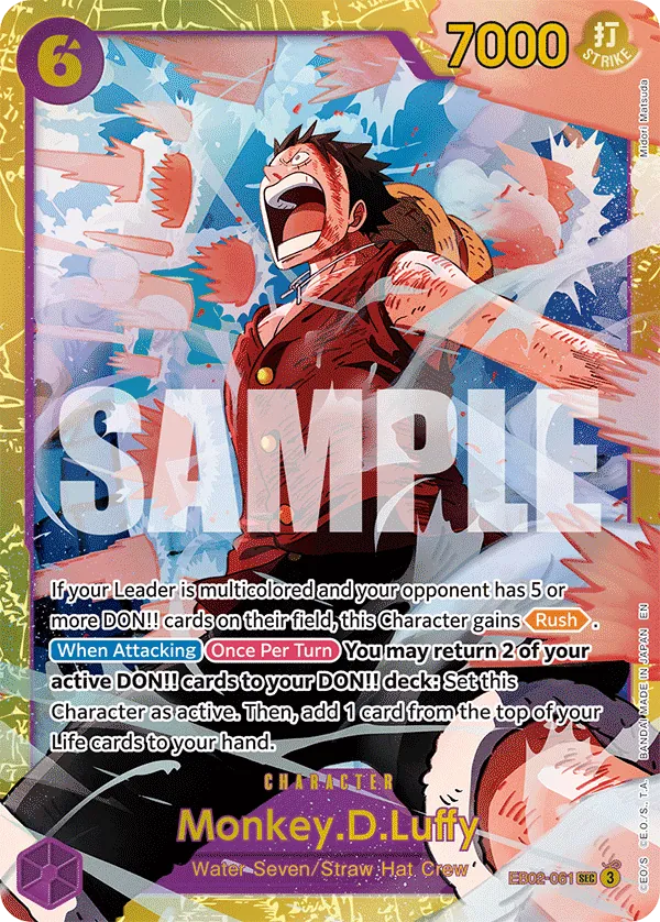 Monkey D Luffy EB02-061 SEC - One Piece Card The Best Vol.2 - Near Mint One Piece Card
