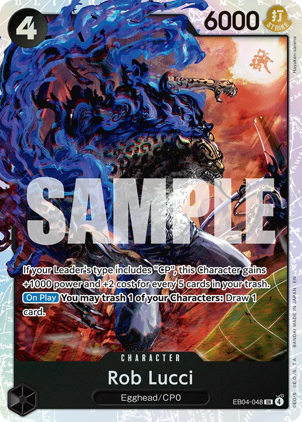 Rob Lucci EB04-048 - SR - Adventure on Kami's Island - Near Mint One Piece Card