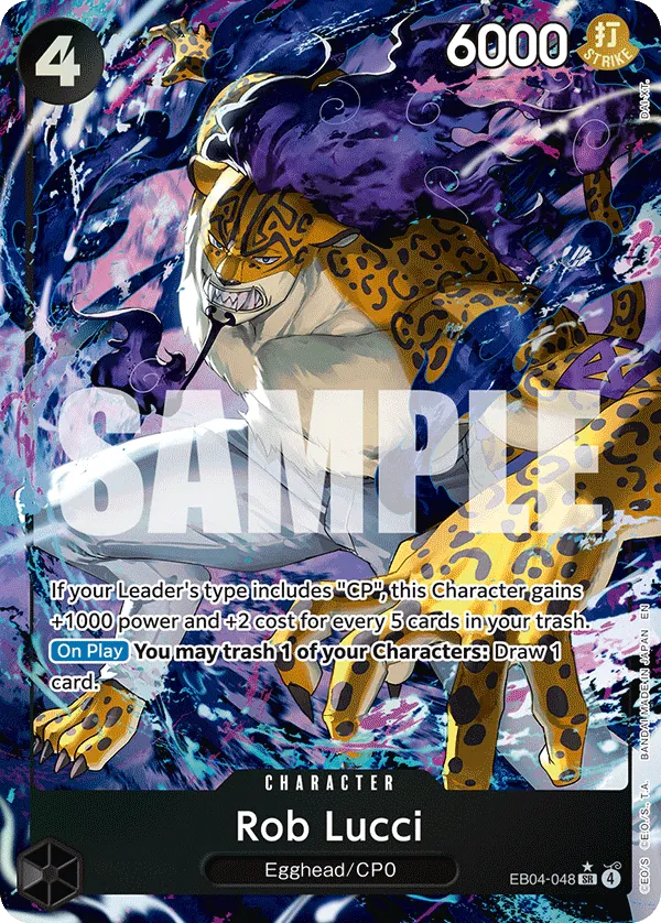 Rob Lucci EB04-048 AA - Alt Art - Adventure on Kami's Island - Near Mint One Piece Card