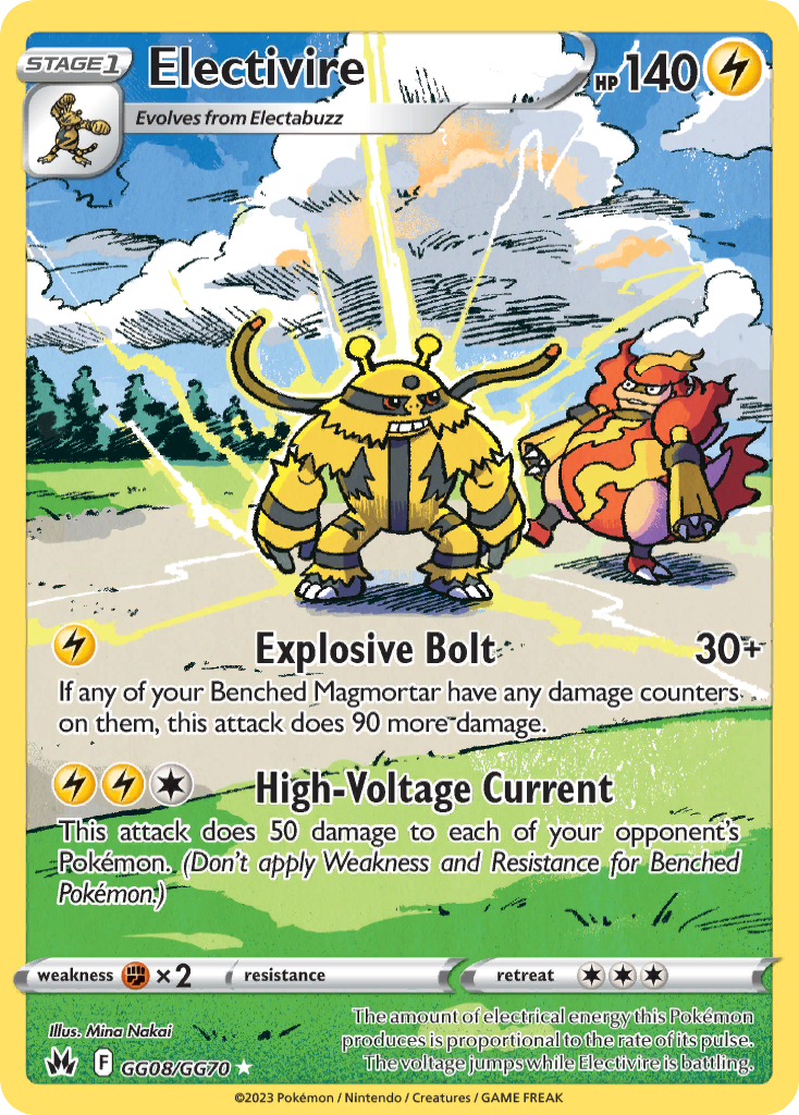 Electivire GG08/GG70 - Crown Zenith - Near Mint Pokemon Card