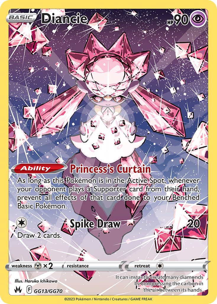 Diancie GG13/GG70 - Crown Zenith - Near Mint Pokemon Card