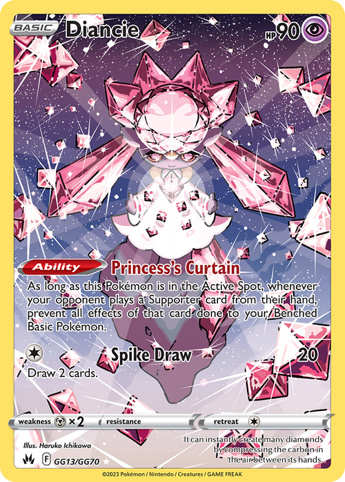 Diancie GG13/GG70 - Crown Zenith - Near Mint Pokemon Card