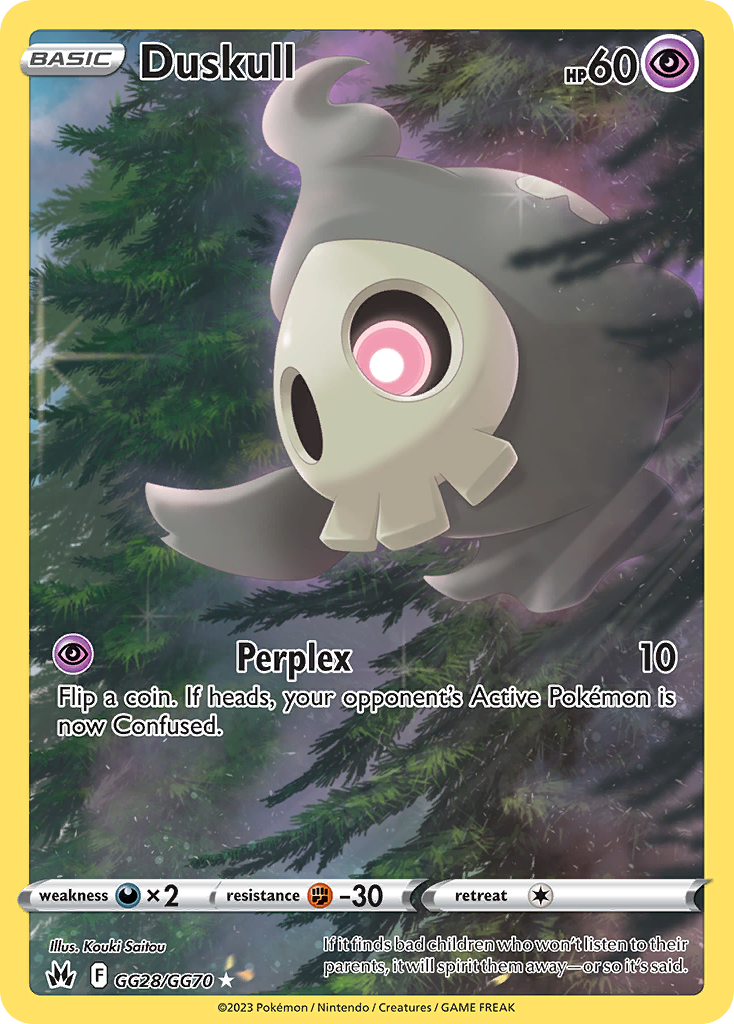 Duskull GG28/GG70 - Crown Zenith - Near Mint Pokemon Card