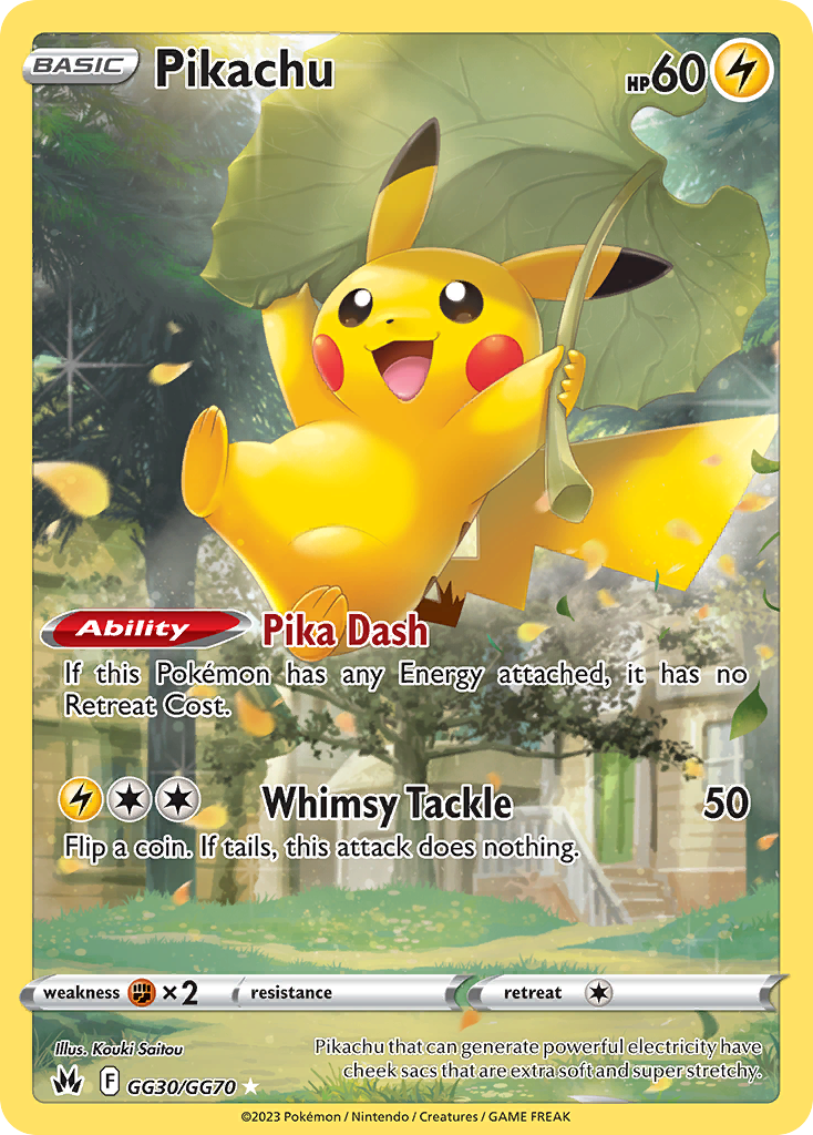 Pikachu GG30/GG70 - Crown Zenith - Near Mint Pokemon Card