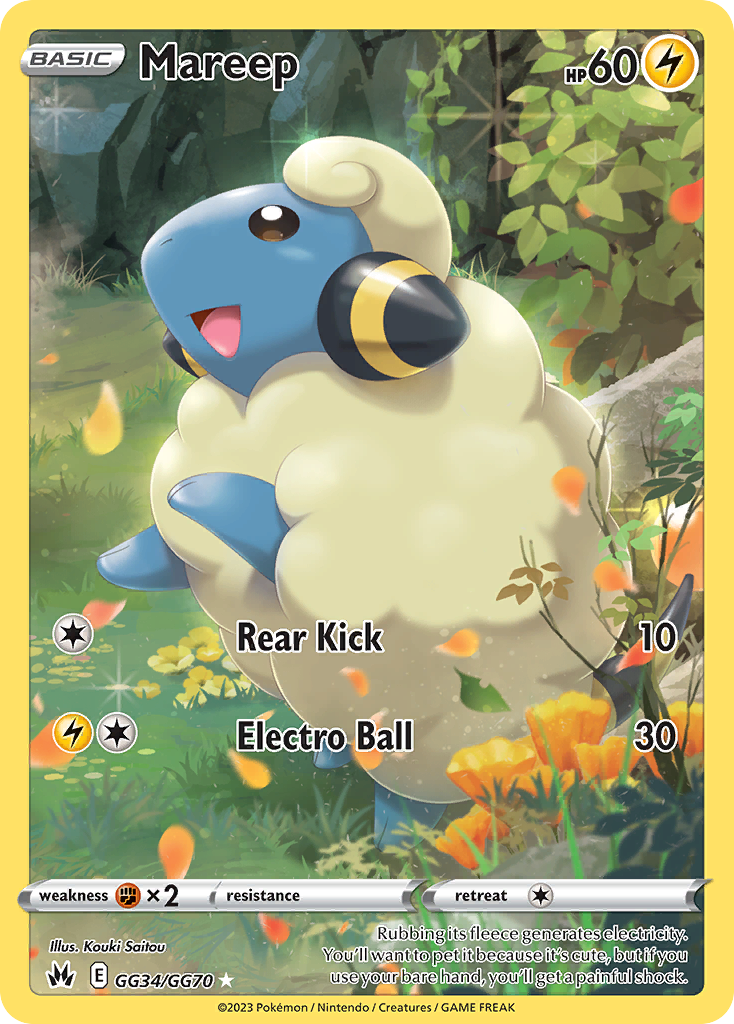 Mareep GG34/GG70 - Crown Zenith - Near Mint Pokemon Card