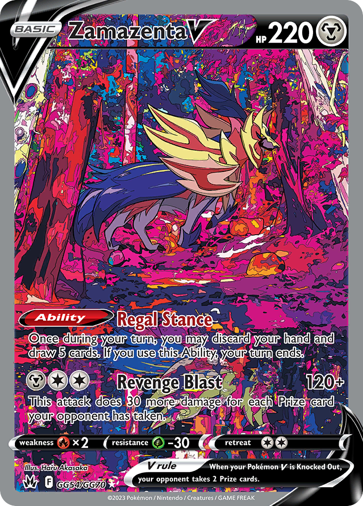 Zamazenta V GG54/GG70 - Crown Zenith - Near Mint Pokemon Card