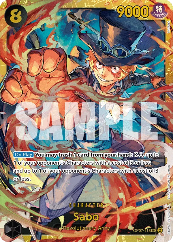 Sabo OP07-118 SEC - 500 Years in the Future - Near Mint One Piece Card