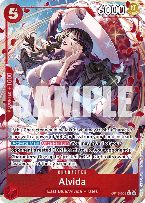 Alvida OP15-003 AA - Alt Art - Adventure on Kami's Island - Near Mint One Piece Card