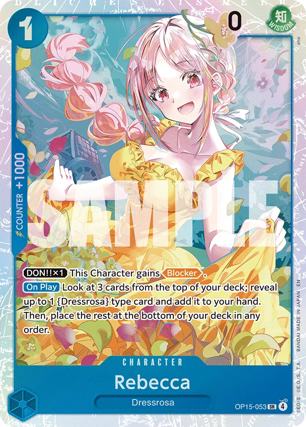 Rebecca OP15-053 - SR - Adventure on Kami's Island - Near Mint One Piece Card