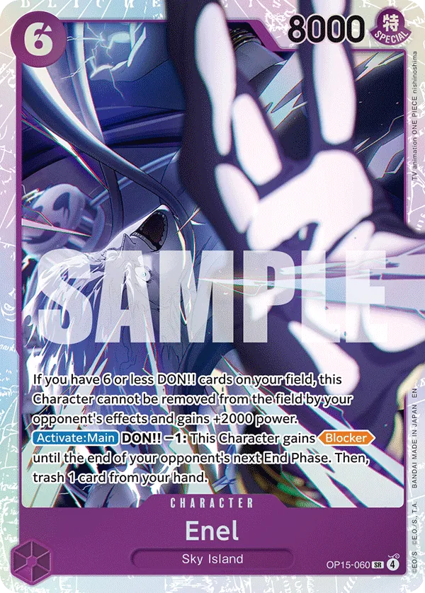 Enel OP15-060 - SR - Adventure on Kami's Island - Near Mint One Piece Card