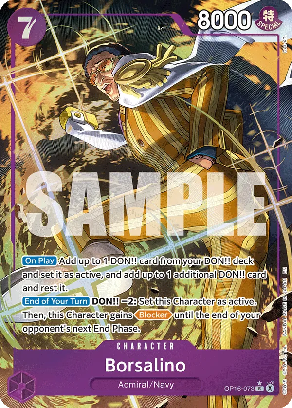 Borsalino OP16-073 AA - Alt Art - The Time of Battle - Near Mint One Piece Card