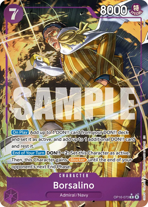 Borsalino OP16-073 AA - Alt Art - The Time of Battle - Near Mint One Piece Card