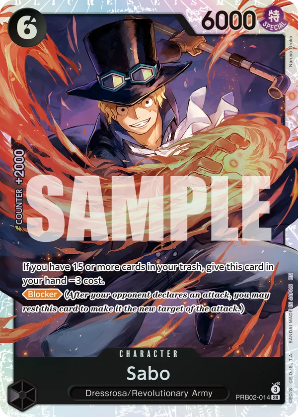 Sabo PRB02-014 - SR - One Piece Card The Best Vol.2 - Near Mint One Piece Card