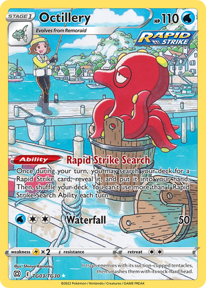 Octillery TG03/TG30 - Brilliant Stars - Near Mint Pokemon Card