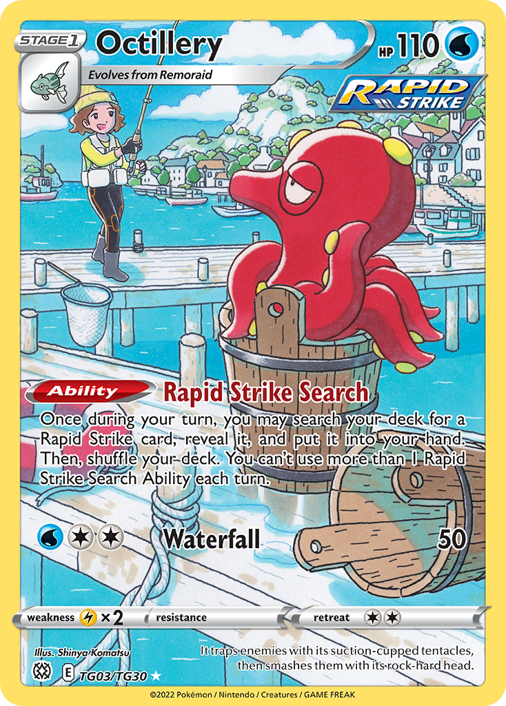 Octillery TG03/TG30 - Brilliant Stars - Near Mint Pokemon Card